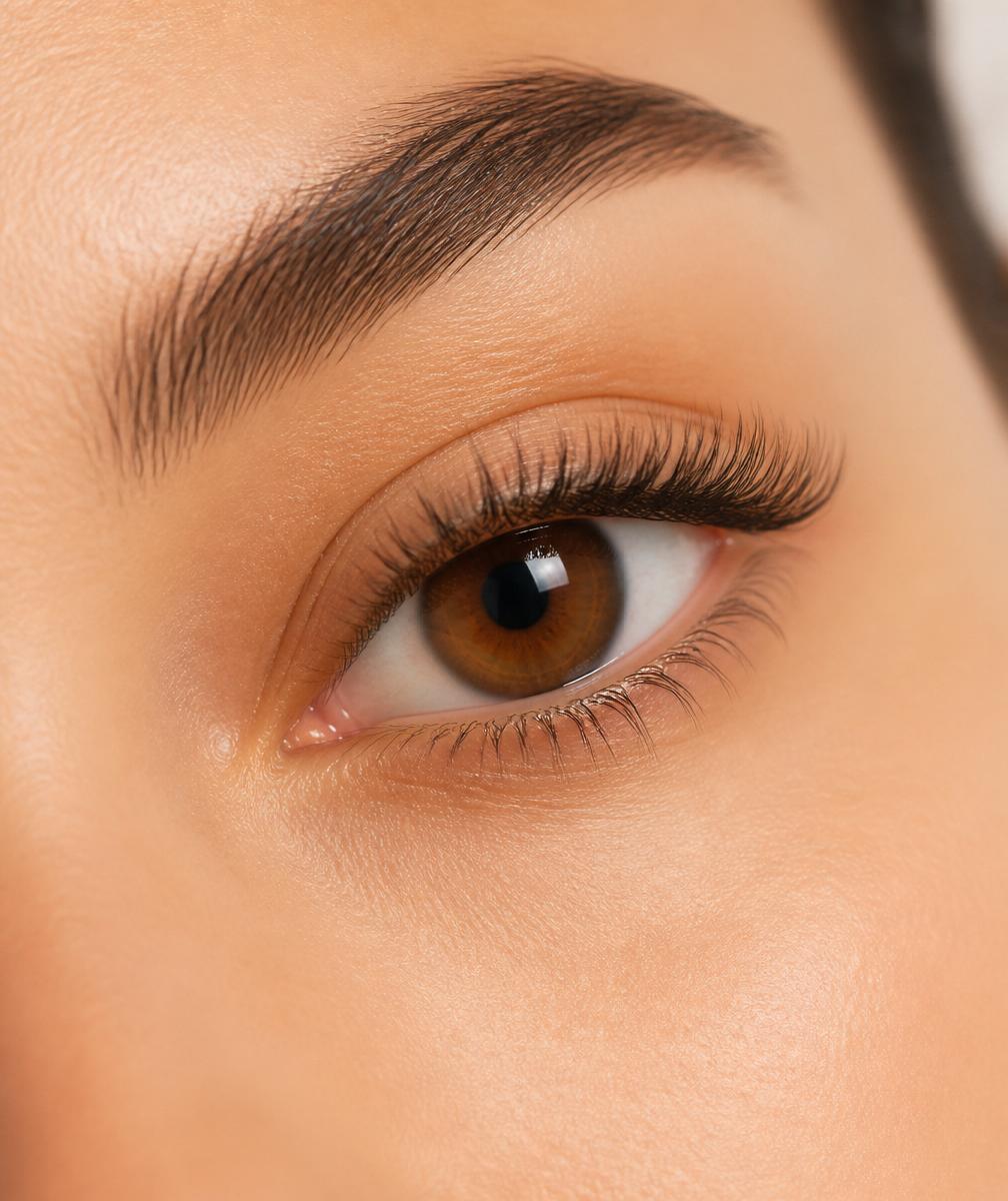 Classic volume lash extensions close-up at LED Lash Studio Phuket