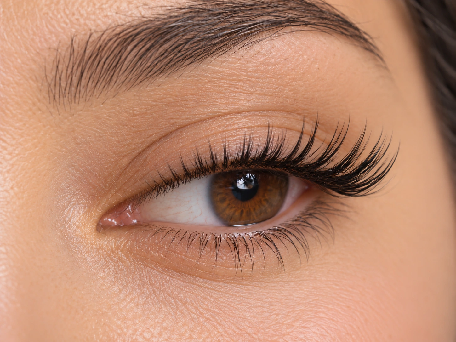 Classic eyelash volume effect, AI visualization